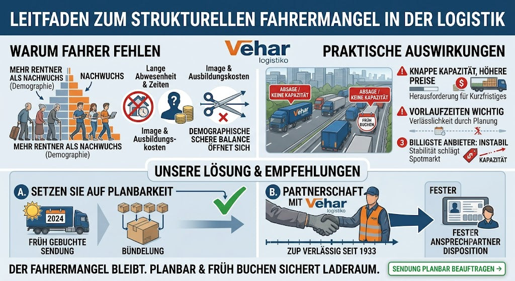 Lkw-Fahrermangel im Güterverkehr