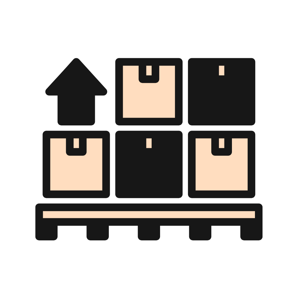 Icon zur Darstellung von Palettenaufbau und Ladevorgang