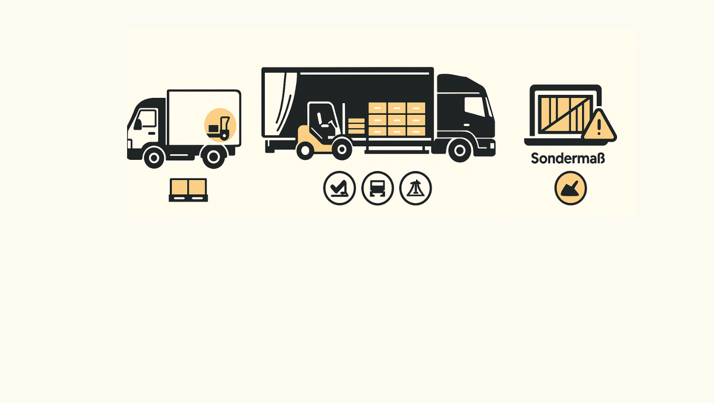 Verschiedene LKW-Fahrzeuge mit Sondermaß und Ausstattung – für flexible Transportlösungen