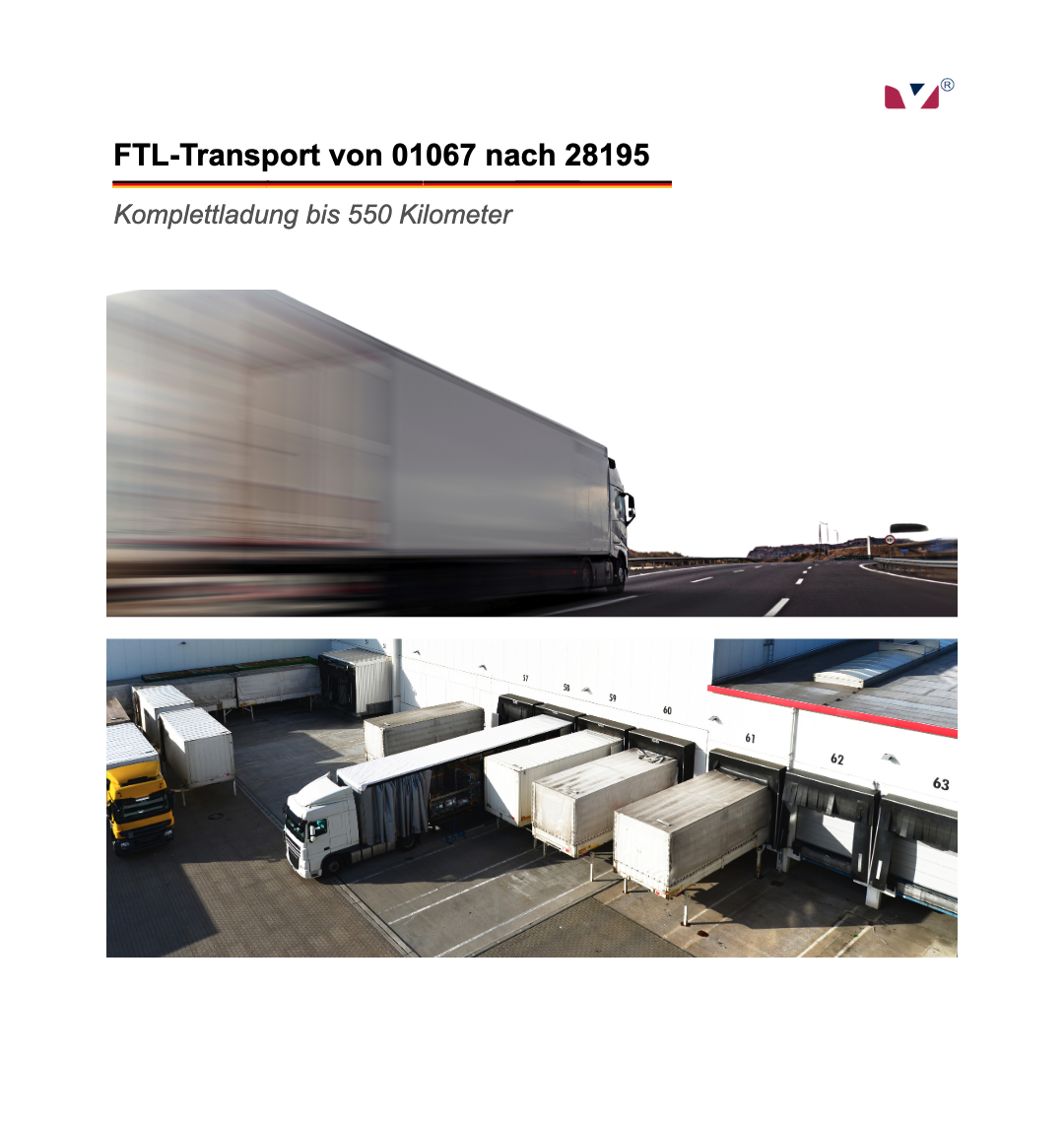 Komplettladung FTL-Transport Dresden ↔ Bremen – FTL-Spedition