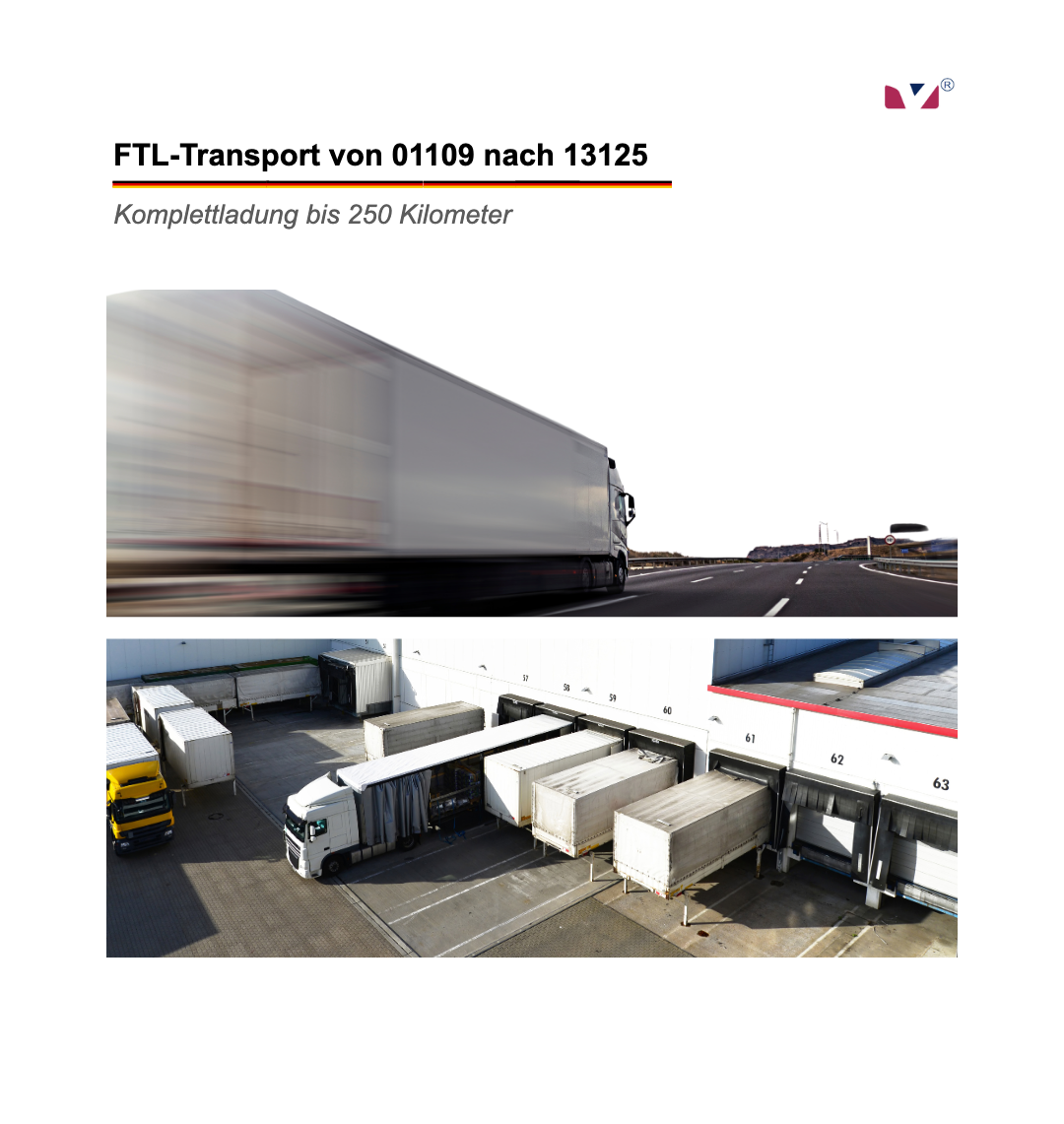 Komplettladung FTL-Transport Dresden ↔ Berlin – FTL-Spedition