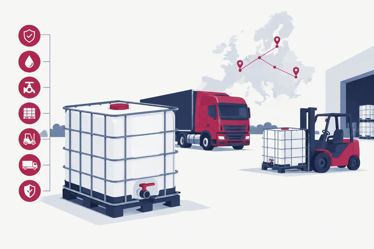 IBC-Container transportsicher vorbereiten in 8 Schritten
