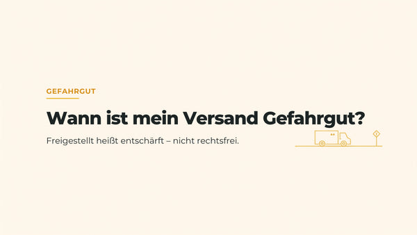 Wann ist mein Versand Gefahrgut? Freistellung und die 1000-Punkte-Regel