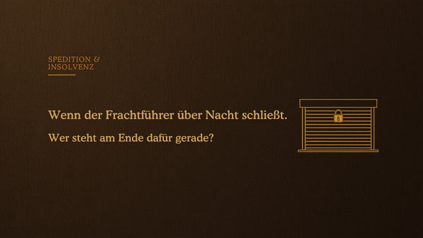 Wenn der Frachtführer über Nacht schließt: worauf Versender jetzt achten sollten