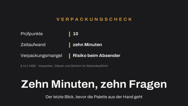 Die letzten zehn Minuten vor der Abholung: der Verpackungscheck