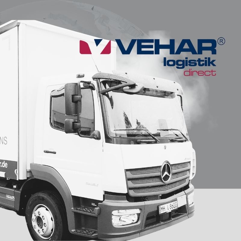 LKW von Vehar logistiko direct im Transporteinsatz